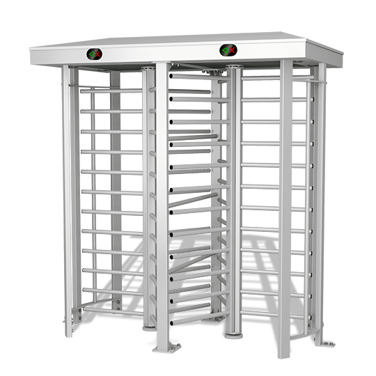 Моторизованный сдвоенный полноростовой турникет Praktika Т-10-МН-4R Doublе Passиз нержавеющей стали  (4шт. EM-Marine)
