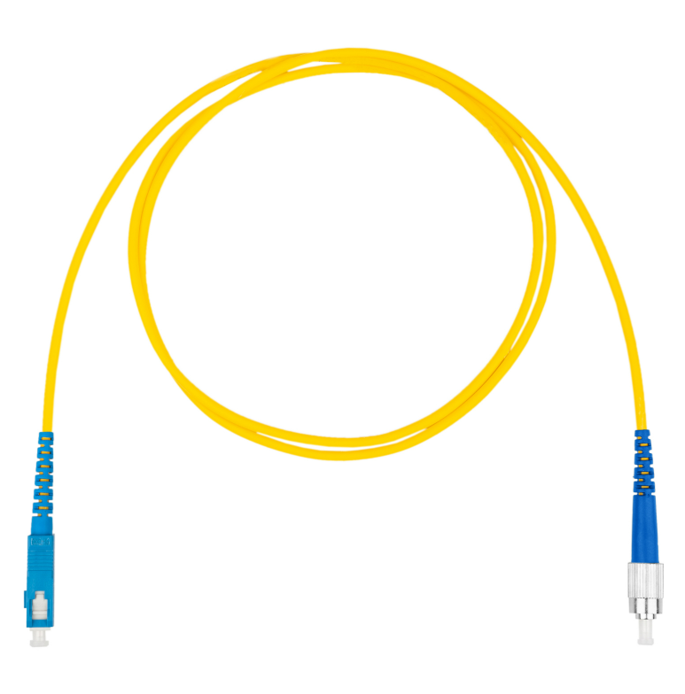 Шнур оптический коммутационный (патч-корд), SC-FC симплекс (simplex) OS2, нг(А)-HF, желтый, 5,0 м