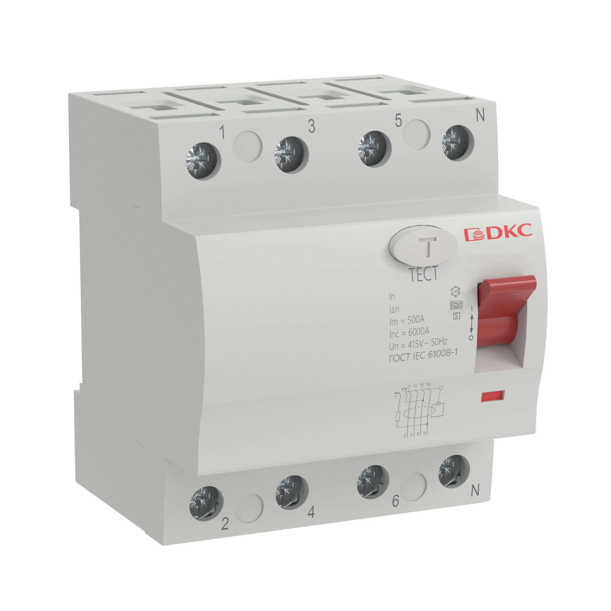 DKC УЗО ВДТ YON MAX MDL100, 4P, 30mA, 32A, type A-S Селективное устройство защитного отключения