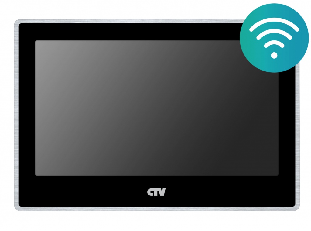 CTV-M5702 B (Black) Монитор цветного видеодомофона с сенсорным дисплеем, поддержкой AHD и записью в Full HD