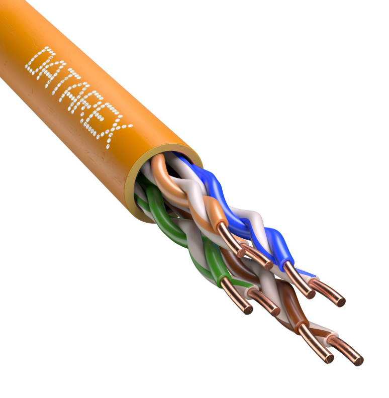 Кабель кат.5е, 4 пары U/UTP, жила 0,51 (+/- 0,01), PVCLS нг(А)-LSLTx, оранжевый, коробка 305