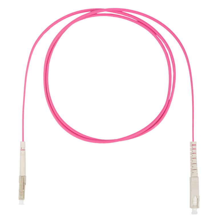 Шнур оптический коммутационный (патч-корд), LC-SC симплекс (simplex) OM4, нг(А)-HF, маджента, 20 м