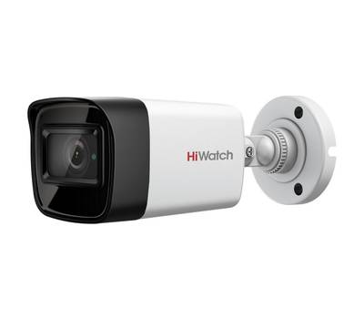 HiWatch DS-T800 (3.6) 8Mp Уличная цилиндрическая HD-TVI видеокамера, 1/2" CMOS, 79°, 3840х2160@12,5к/с, 2560x1440/1920x1080@25к/с, ИК-фильтр, 0.01 Лк@F1.2, OSD, DWDR, BLC, DNR, HLC, EXIR Smart ИК, 1хHD-TVI/AHD/CVI/CVBS, EXIR до 30м, DC 12В±25%, 2.9Вт, IP6