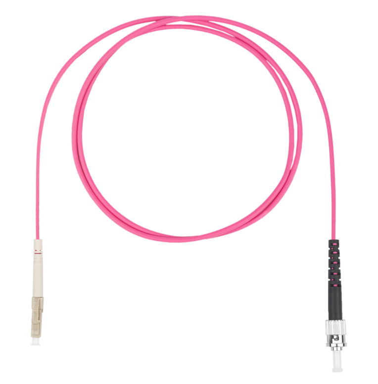 Шнур оптический коммутационный (патч-корд), LC-ST симплекс (simplex) OM4, нг(А)-HF, маджента, 20 м