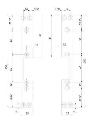 DORCAS SX77 Лицевая панель нерж. DIN LEFT