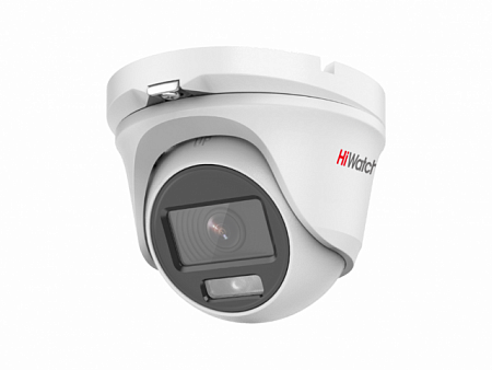 HiWatch DS-T203L (3.6) 2Mp Уличная купольная HD-TVI видеокамера, 1/3" CMOS, 80°, 0.001 Лк@F1.0; DWDR, HLC, 3D DNR, LED до 20м, ColorVu, DC 12В±25%, 2.4Вт, IP66, -40 до +60°С