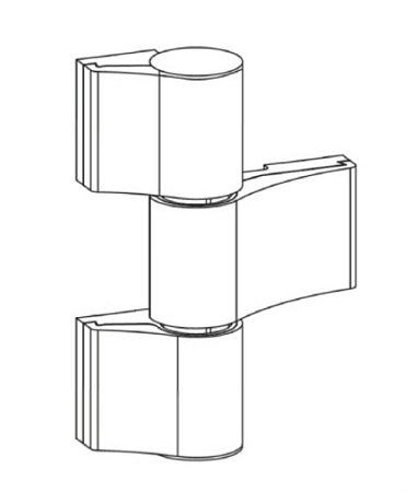 Doorhan DHFD21 Петля трехсекционная калитки RAL9005