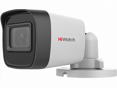 HiWatch DS-T500(С) (2.4) 5Mp Уличная цилиндрическая видеокамера, 1/2.5" CMOS, 110°, 2592x1944@20к/с, 2560x1440/1920x1080@25к/с, ИК-фильтр, 0.01 Лк@F1.2, OSD/DWDR/BLC/DNR/EXIR Smart ИК, видеовыход: 1хHD-TVI/AHD/CVI/CVBS, EXIR-подсветка до 20м, DC12V±25%, 5