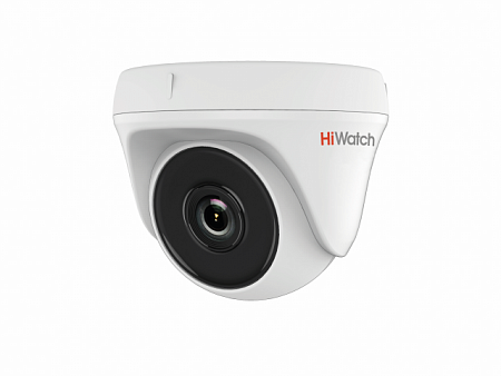 HiWatch DS-T133 (6) 1Mp Купольная видеокамера, 1/4" CMOS, 56.7°, ИК-фильтр, 0.01 Лк@F1.2, Smart ИК EXIR/OSD/BLC/DWDR/AGC/DNR, видеовыход: переключаемый HD-TVI/CVBS, EXIR-подсветкой до 20м, DC12V±15%, 4Вт,-20 до +45°С