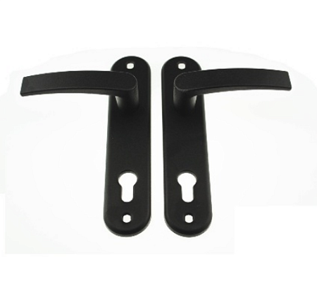 Doorhan 70130 Ручка к замку врезному Border Grand2 арт.70130/Комплект ручек-2 Черный для 4-3 (квадрат 100)