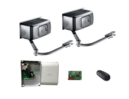 CAME "F1000 combo KIT " Комплект автоматики для распашных ворот со створками до 4м/800кг, интенс. 30%, в составе: привод 001F1000 (2шт), 002ZF1N, 001AF43S, 806TS-0310 (TOP44FGN)